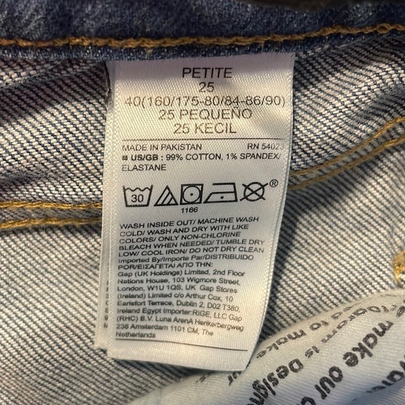 Banana Republic Womans 25 Petite Light Wash High Rise Straight Leg Jeans 2021 - Picture 7 of 8